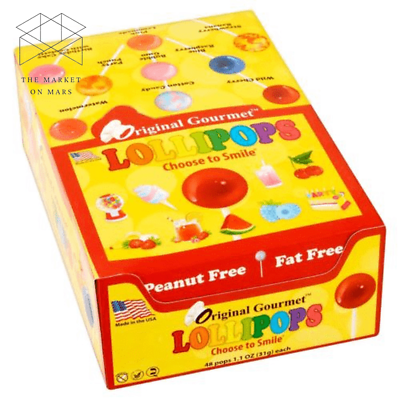 #ad 48 Count ORIGINAL GOURMET Gluten Free Lollipops Candy 1.1 Oz Various Flavors ✅ $19.80
