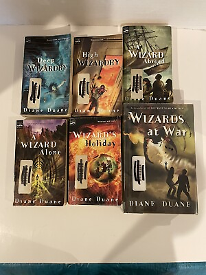 #ad Lot of 6 Diane Duane’s Wizard Series. 5 Paperback 1 Hardback Ex Library $10.95