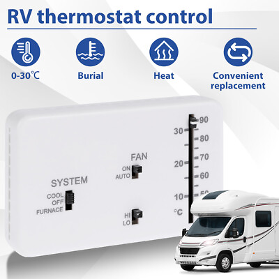 #ad RV Thermostat Analog Thermostat Replacement Heat and Cool for Camper RV $16.79