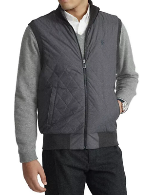 #ad Polo Ralph Lauren Men#x27;s Vest Quilted Reversible Gray Men#x27;s M $94.95