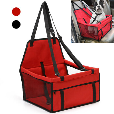 #ad Pet Car Booster Seat for Dog Cat Portable Folding Bag Carrier w Seat Belt Leash $31.99