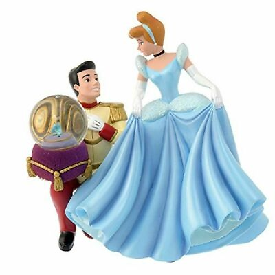 #ad Disney Store Princess Cinderella Prince glass slipper Snow Globe Figure opend $142.00