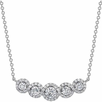#ad Luxury Women 925 Silver Filled Necklace Pendant Cubic Zircon Wedding Jewelry C $3.79