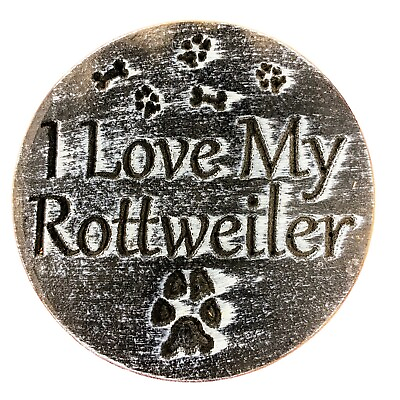 #ad Rottweiler dog mold garden ornament stepping stone 7.75quot; x 3 4quot; thick $22.00