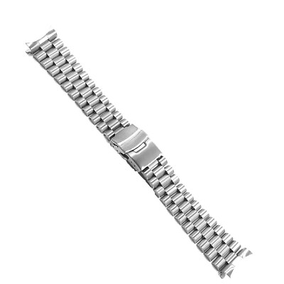 #ad 22mm Hollow Curved End 316L Steel Wrist Watch Band Bracelet For Seiko SKX007 009 $17.88