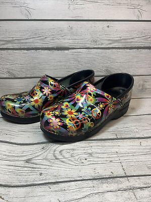 #ad Dansko Women’s Size 39 Peace Love Flower Clog Shoes Nurse Workwear Health $32.00