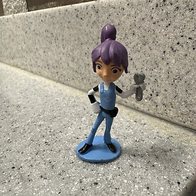 #ad Viacom girl mechanic engineer purple hair toy figure $12.75