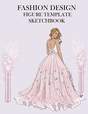 #ad Fashion Design Figure Template Sketchbook 470 Large Female Figure Template fo... $20.83