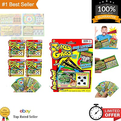 #ad Lottery Ticket Prank Pack 20 Tickets Total Funny Gag Gifts for Kids amp; Adults $18.22
