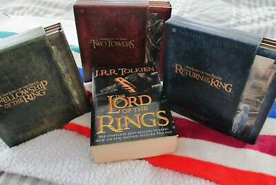 #ad VINTAGE THE LORD OF THE RINGS TRILOGY BOOK amp; COMPLETE SET OF TRILOGY DVD#x27;S MINT $59.95