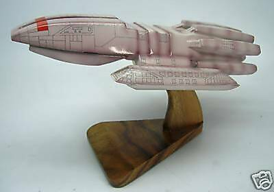 #ad BSP 3 Battlestar Galactica Spaceship Desktop Wood Model Small New $518.95