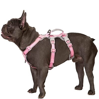 #ad Escape Proof Dog Harness No Pull Reflective Harness Large Pack of 1 Pink $45.34