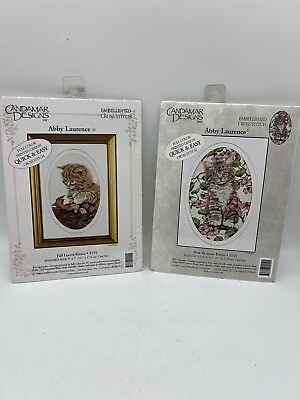 #ad New Cute Cat Kitten Cross Stitch Kit Two Unopened 5x7 #5154 and #5155 $14.99