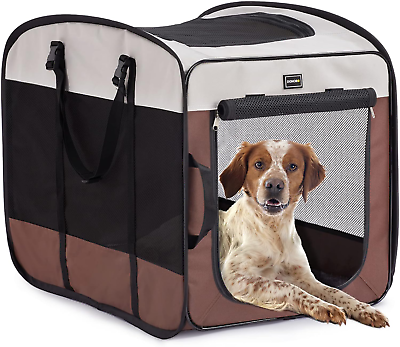 #ad Dog Kennels and Crates for Medium Dogs Portable Pop up Indoor Pet Cage with Stu $55.99