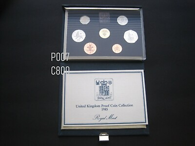 #ad United Kingdom 1985 Gem Proof 7 Coins Set Penny to 1 Pound Great Britain UK $45.90