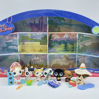 #ad Littlest Pet Shop Around The World Pets LPS W box Not Complete 386 395 385 $54.99