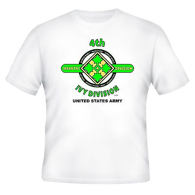 #ad 4TH INFANTRY DIVISION amp; VIETNAM VETERAN ARMY UNIT amp; OPERATION 2 SIDED SHIRT $25.95
