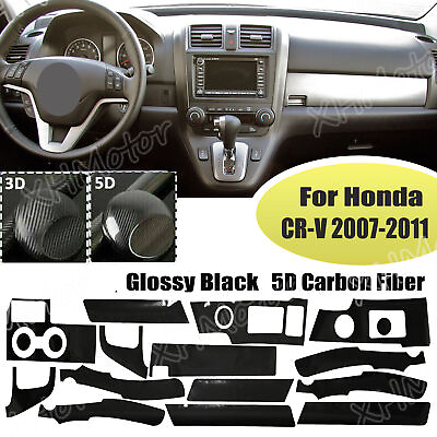 #ad 5D Carbon Fiber Interior Decor Trim Cover Sticker Decal For Honda CR V 2007 2011 $26.88
