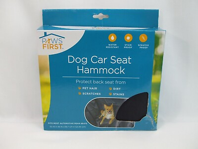 #ad PAWS FIRST 55quot;x49quot; dog car seat hammock water resistant stain and scratch proof $21.00