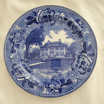 #ad Cambridge Mass Longfellow#x27;s House Antique Wedgwood Plate 9 1 4quot; Exc. Cond. $24.99