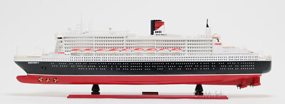 #ad Queen Mary II L Cruise Ship Model Boat Wooden Model Replica New $799.00