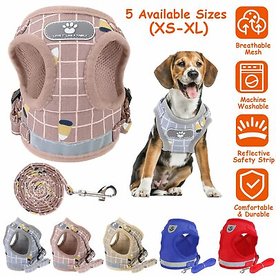 Pet Small Dog Puppy Harness Leash Set Reflective Mesh Vest Chest Strap XS XL $7.50