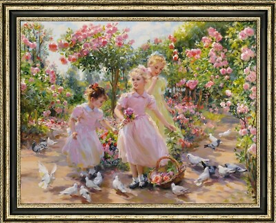 #ad Hand painted Oil Painting art impressionism ballet Small girl on canvas 30quot;X40quot; $629.10