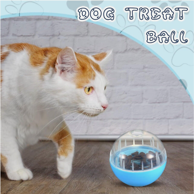 #ad 2PC Dog Cat Treat Ball Interactive ToysFood Dispenser Slow Feeder $17.99