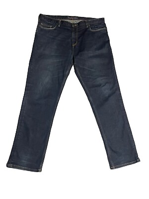 #ad Johnston amp; Murphy Jeans Mens 40x32 Slim Straight Dark Wash Blue Classiccore $29.00