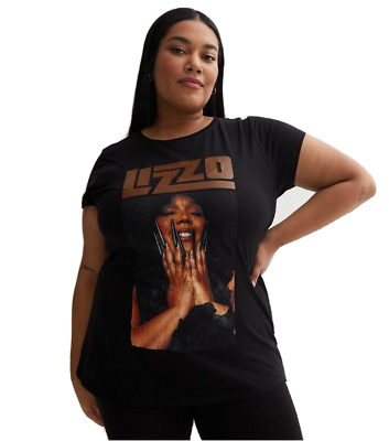#ad Lizzo Womens Lizzo Photo Black Shirt New L $9.99