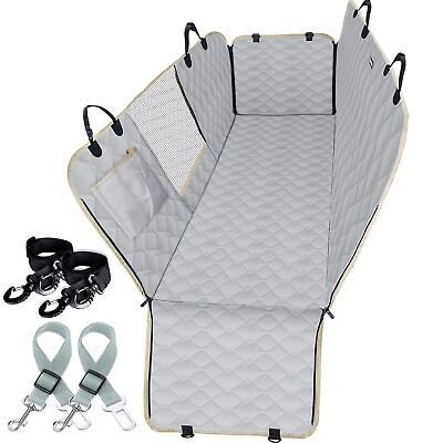 #ad Dog Car Seat Covers for Back Seat Waterproof with Mesh Visual Window Durable ... $52.62