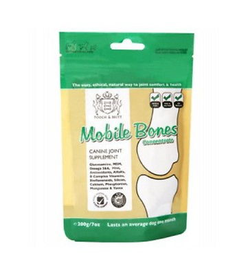 #ad Pooch amp; Mutt Mobile Bones 200g Concentrate Glucosamine HCL MSM Omega 3 6 $14.35