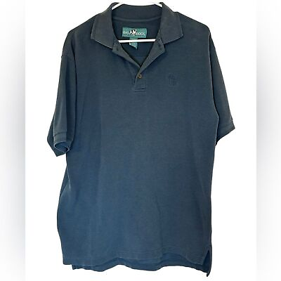 #ad Big Dogs Vintage 1 4 Button Polo Shirt Dark Navy Blue Size Medium $18.00
