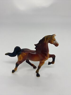 #ad Vintage 1975 Imperial Toy 5” Horse Hard Rubber Plastic Figurine $14.99