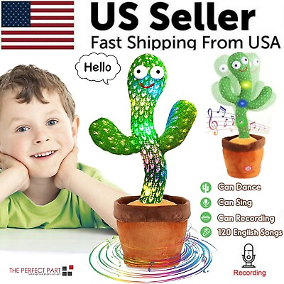 #ad Dancing Cactus Plush Toy Doll Electronic Recording Shake With Song Funny Gift US $15.39