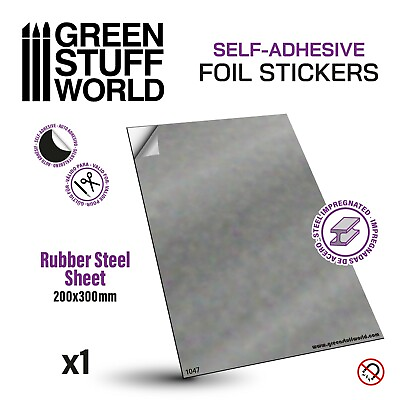 #ad Rubber Steel Sheet Self Adhesive A4 size Warhammer movement trays minis $6.60
