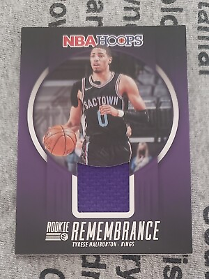 #ad 2023 24 Nba Hoops Rookie Remembrance Tyrese Haliburton Jersey Card $6.00