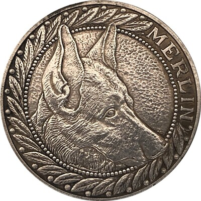#ad MERLIN Hunting Dog Hobo Nickel Coin Collectible Artwork R1 $9.90