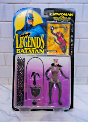 #ad Catwoman 1994 Legends Batman Action Figure Sealed Card Kenner New on Card $9.01