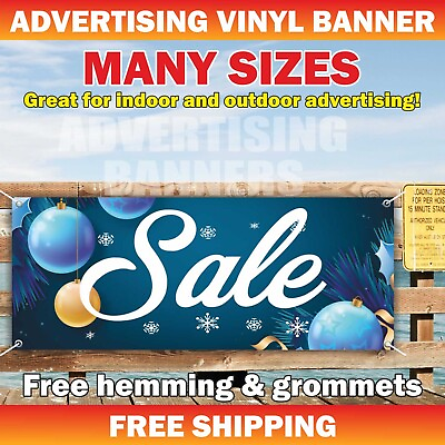 #ad Christmas SALE Advertising Banner Vinyl Mesh Sign Merry Xmas Holidays New Year $179.95