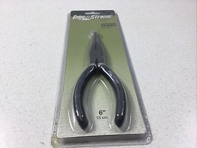 #ad Eagle Claw TLSLN 6 Lake amp; Stream Chrome Long Nose 6quot; Tool Fishing Pliers $12.95