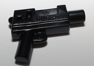 #ad Lego Black Minifig Weapon Gun Pistol Automatic Medium Barrel Indiana Jones $1.25