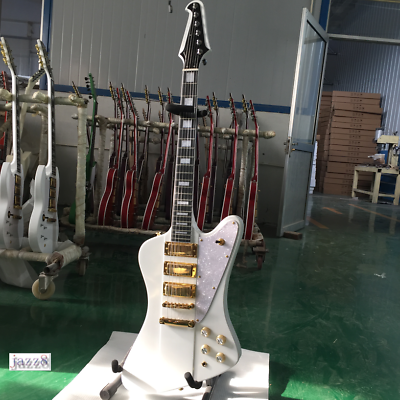 #ad Custom Firebird Electric Guitar White H H H Pickups Gold Hardware Free Shipping $275.08