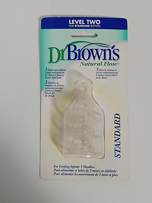#ad Dr. Browns Unisex Baby Natural Flow Level 2 Two Natural Flow Nipple 3 Pack $12.90