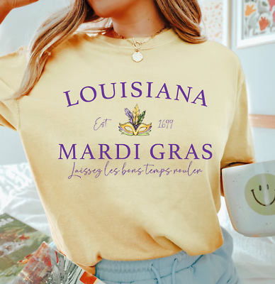 #ad Louisiana Mardi Gras Shirt New Mardi Gras Design For 2024 Unisex Mardi Gras Te $19.98