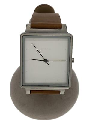#ad KOMONO quartz watch analog leather SLV CML SS KOM W4201 #WP0OE7 $85.69