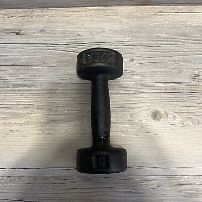 #ad VINTAGE YORK 5 LBS POUND DUMBBELL One Only $13.95