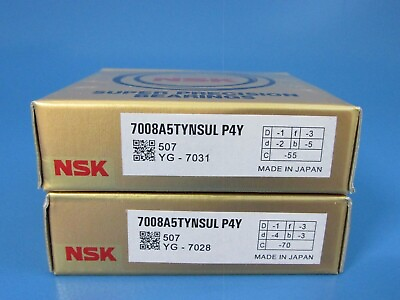 #ad NSK 7008A5TYNSULP4 Abec 7 Super Precision Spindle Bearings. Matched Set of 2 $120.00