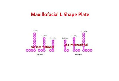 #ad Maxillofacial L Shape Plate mandible products Pack of 5 pcs $64.40