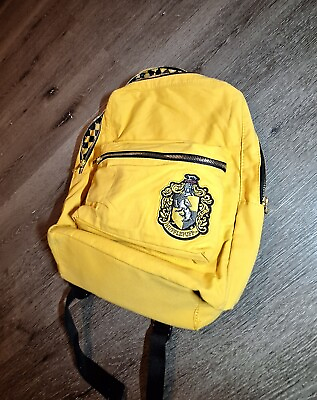#ad Universal Studios Harry Potter Crest Hufflepuff Backpack $28.00